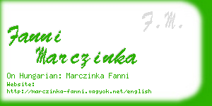 fanni marczinka business card